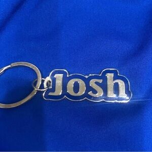 Silver Name Keychain